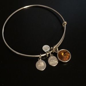 Alex and Ani birth stone charm bangle
